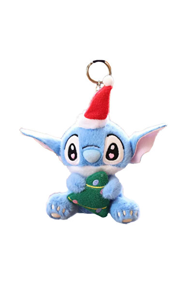 Miniso 1 pc-opp bag New Anime Figures Stitch Plush Keychain Christmas Seris Keychains Plushie Keyring Doll