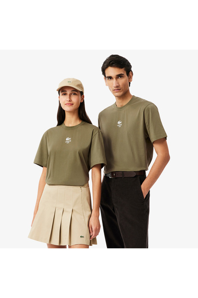 Lacoste Signature Print Cotton T-shirt - TH2739-00-E9F