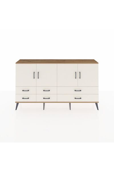 Dienni Arges Konsol 6 Raflı 6 Çekmeceli 4 Kapaklı 176x30x99 Çam-Aytaşı