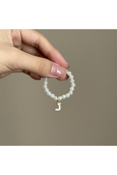 Choice J لقلادة ميني لابوبو، قلادة من اللؤلؤ بحرف J لدمية لابوبو 4.0، دبوس لد...