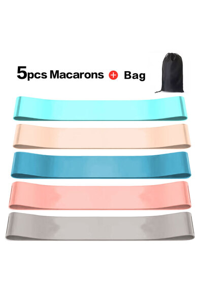 Choice 5pcs Macaron Resistance Bands.Elastic Band,Stretch Bands for Working O...