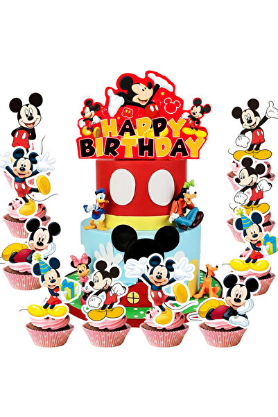 Choice 13 Pcs Cake Toppers 13 Pcs Mickey Birthday Cake Decorations-Large Mick...