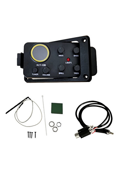 Choice KLT-10B 4 Band EQ Equalizer Preamp Pickup with Round Screen Tuner for Travel Guitar 36 and 38 Gui...