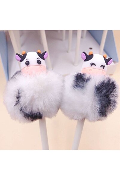 Choice قلم جل أسود، قطعة واحدة، لون عشوائي، على شكل بقرة قطيفة لطيفة، هدية إب...