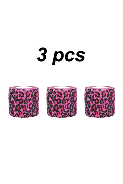 Choice 5cm X 4.5m 3 pcs 1/3/6 pcs Pink leopard Print Bandage Anti-slip Athlet...
