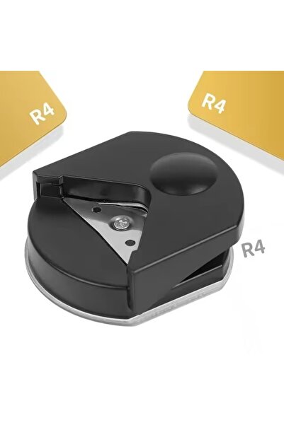 Choice أداة قص ورق محمولة R4 لتقطيع الزوايا باللون الأسود لقص البطاقات والصور والحرف اليدوية