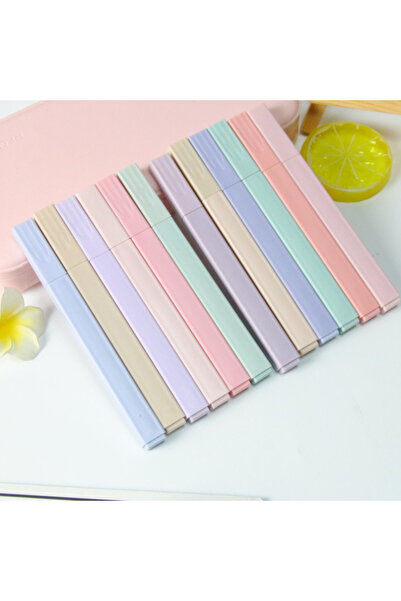 Choice مجموعة عشوائية من 12 قلم تظليل بألوان الباستيل - ناعمة، لا تسيل، لا تت...