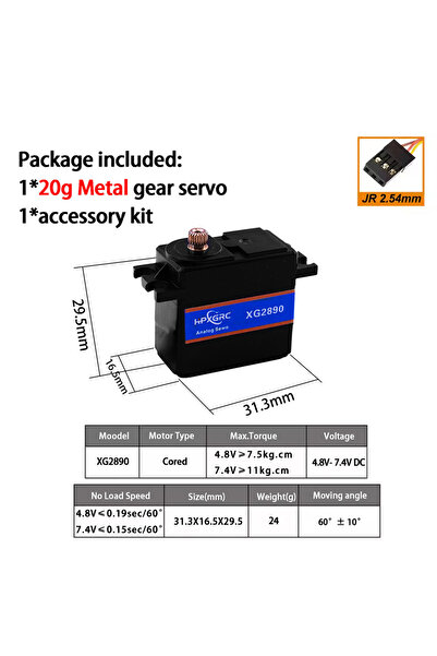 Choice XG2890 20G Servo HPXGRC Waterproof Servo 9g 17g 20g Digital Micro Servo for RC Plane Drone Mini Car