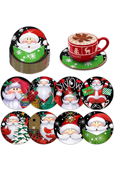 Choice AA1592 8-piece DIY Christmas-style diamond painting art set craftsmans...