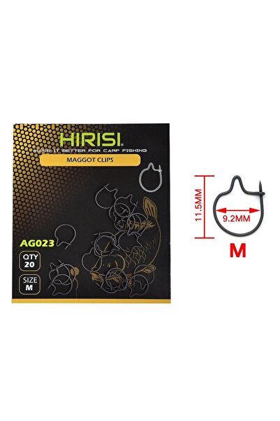 HIRISI مجموعة أدوات صيد الكارب، مقاس متوسط، 20 قطعة، مشابك ديدان، ملحقات صيد ...