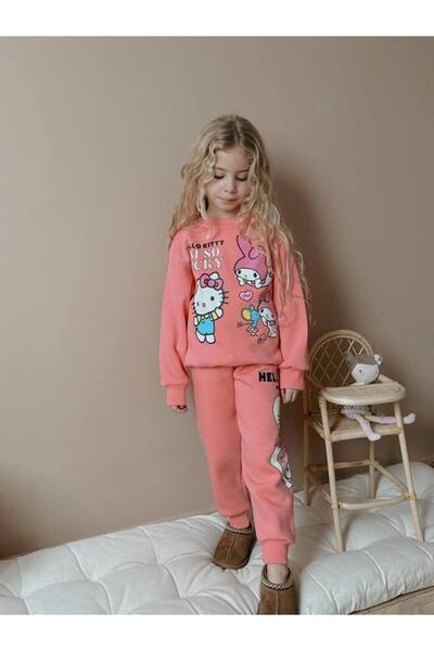 RAPAPA Girl's 3 Thread Ş Fleece-Lined Tracksuit Set 4126N