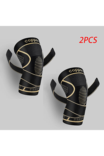 Choice دعامات ركبة نحاسية مقاس L قطعتين أو نصف قطعة مع حزام لتخفيف آلام الركب...