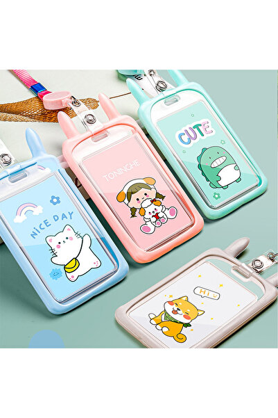 Choice حامل بطاقات شفاف بتصميم كرتوني إبداعي، مقاوم للماء، لون عشوائي، قطعة و...