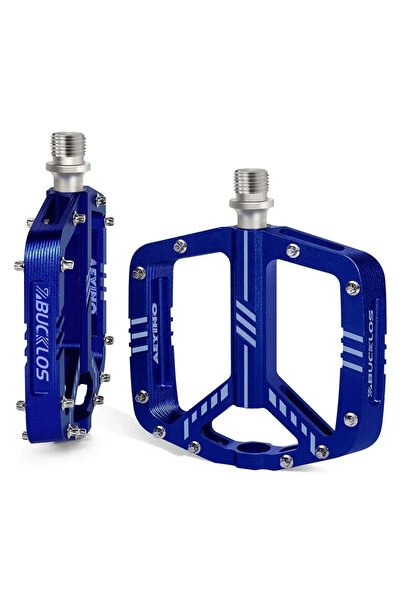 BUCKLOS دواسات دراجة هوائية زرقاء بثلاثة محامل، مصنوعة من سبائك الألومنيوم CN...