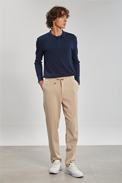 BARRELS AND OIL Beli Bağlamalı Erkek Pantolon - Taş