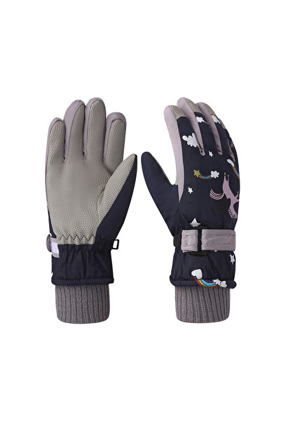 Choice قفازات أطفال شتوية زرقاء مقاس L، زوج من القفازات الشتوية للأولاد والبنات، مقاومة للماء، مناسبة لركوب الدراجات والتزلج واللعب على الثلج