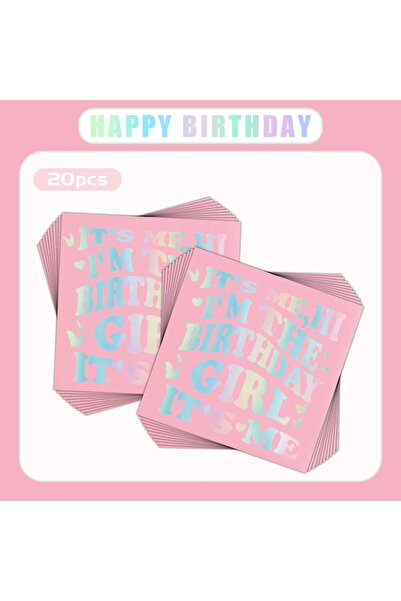 Choice PinkTissue 20 Pcs Singer Birthday Decorations Napkins | It's Me Hi I'm...