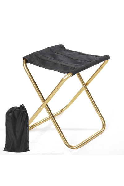 Choice كرسي تخييم محمول قابل للطي مصنوع من سبائك الألومنيوم الذهبية، مناسب لل...