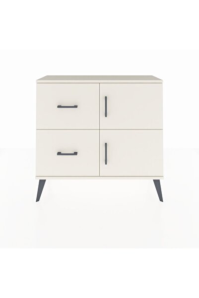 Dienni Arges Şifonyer Tek Raflı 2 Çekmeceli 2 Kapaklı 88x30x80 Aytaşı-Aytaşı