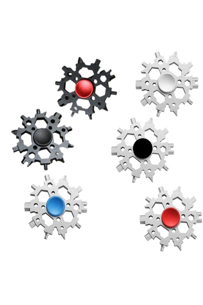 Choice مفتاح ربط متعدد الوظائف على شكل ندفة ثلجية، لون عشوائي، قطعة واحدة، مص...