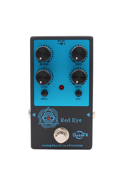 Choice دواسة تأثير تشويه الصوت التناظري Fanmuzk Red Eye Bass Drive مع تحكم في المزج للغيتار الكهربائي
