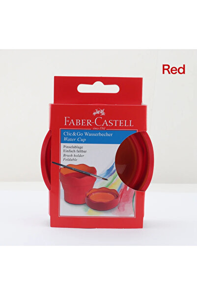 Choice Red Faber Castell Washing Bucket Portable Scalable Telescopic Watercol...