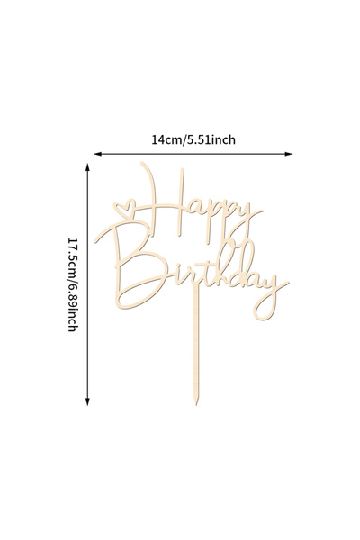 Choice Wooden Cake Topper YOMDID Happy Birthday Cake Topper Birthday Cake Dec...