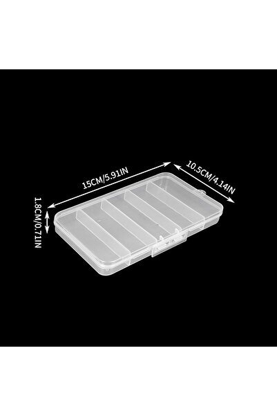 Choice صندوق تخزين أدوات صيد السمك، مصنوع من البلاستيك الشفاف، بخمسة أقسام، ب...