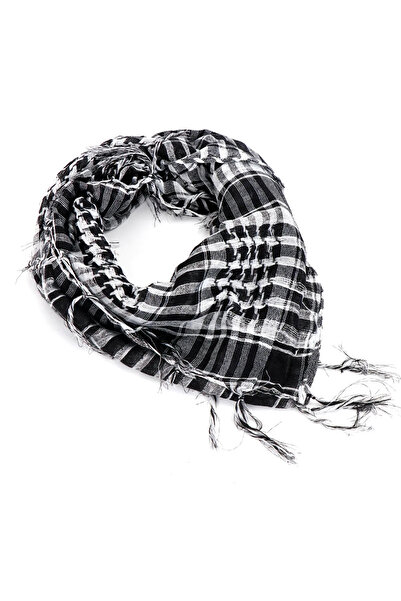 Choice 3 قطع شال أبيض رجالي للمشي لمسافات طويلة في الهواء الطلق مع شرابة، وشاح صحراوي بنقشة مربعات، مناسب للزي العسكري والعربي والتكتيكي.