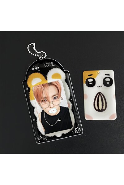 Choice Hamster Cute Animal Photo Card Holder, K-Pop Idol Photo Card Sleeve, Suitable for 3-3.5inch Photo Ca