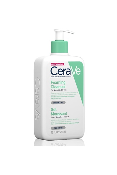 ceravie سيرا في منظف بشرة رغوي للبشرة العادية والدهنية 473 مل