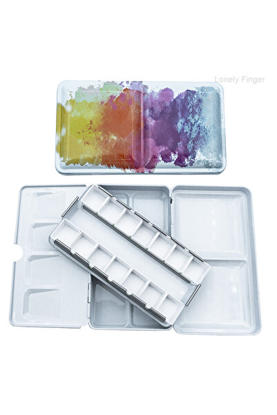 Choice S2 Color14Pans Empty Watercolor Palette, Metal Watercolor Tin with 14 ...