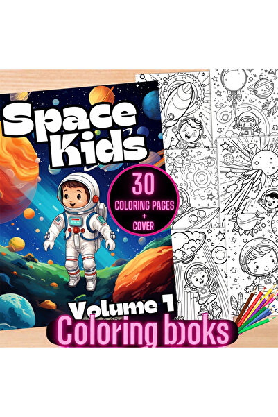 Choice كتاب تلوين رواد الفضاء للأطفال من وايت [استكشاف الفضاء]، حجم كبير A4، ...
