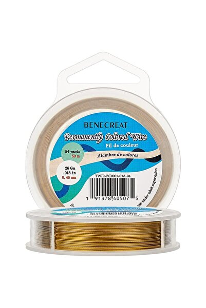 Choice AECH09-03369 7-Strand Goldenrod Bead String Wire 0.017inch /0.46mm Nylon Coated Stainless Steel Wire