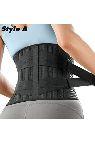 Choice1 حزام ظهر أسود مقاس L - قطعة واحدة - دعامة ظهر لتخفيف آلام أسفل الظهر، مناسب للرجال والنساء مع وسادة قطنية قابلة للإزالة والتعديل