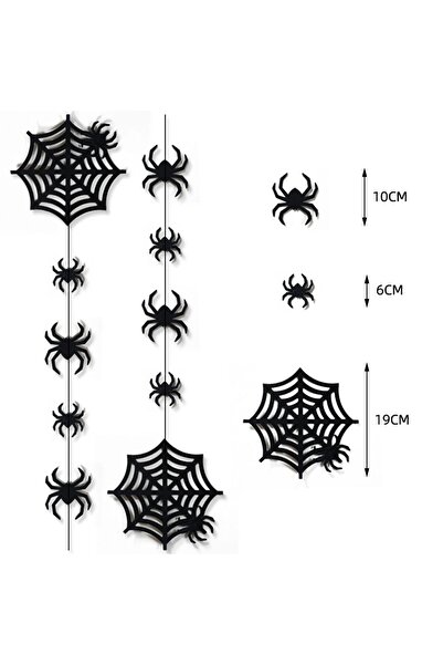 Choice زينة شبكة عنكبوت سوداء معلقة، زينة شبكة عنكبوت سوداء مرعبة لتزيين المن...