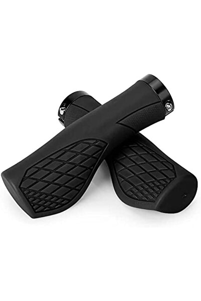 Choice مقبض دراجة من سبيكة معدنية سوداء من 4hao - مقبض قفل فردي لراحة مانعة ل...