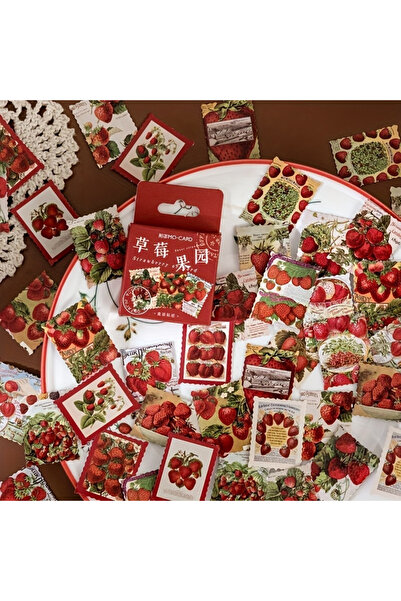 Choice علبة واحدة من ملصقات الفراولة الورقية الصغيرة لدفتر القصاصات ودفتر الح...