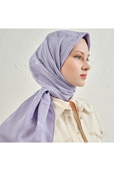 Armine Κομψό βαμβακερό μαντήλι μωβ χρώματος