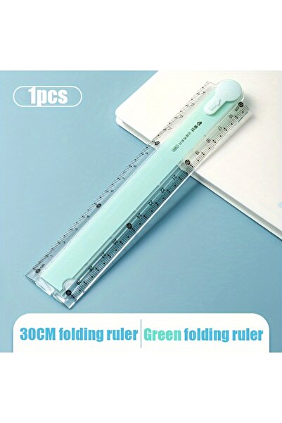 Choice 1PC Green 4pcs/1pc, Multi-Functional Folding Ruler, Available in 4 Col...