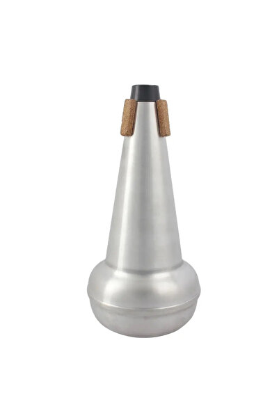 Choice كاتم صوت أنبوب مستقيم رمادي فاتح من الألومنيوم لآلة الترومبون تينور، كاتم صوت للتدريب