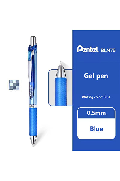 Choice قلم حبر جاف أزرق من Pentel Energel BLN75 ياباني، قطعة واحدة، رأس إبرة ...
