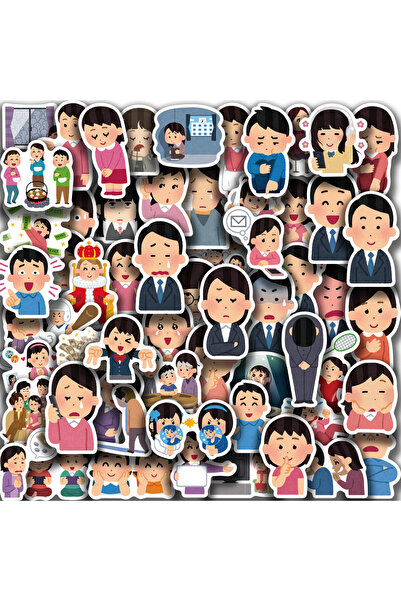 Choice ٦٤ قطعة من ملصقات الأشرار اليابانيين، شخصيات مشهورة، لتزيين أجهزة الآي...