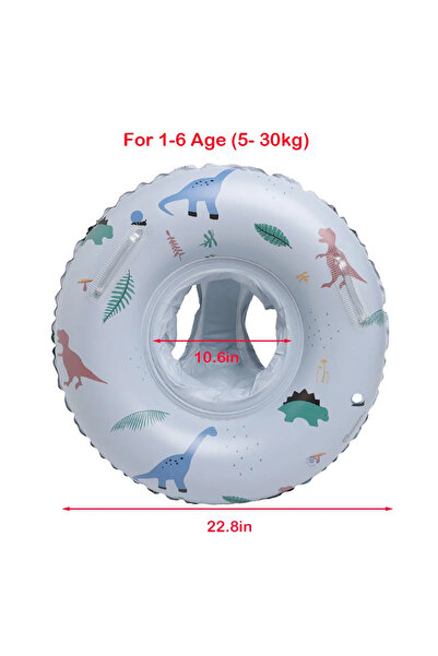 Choice حلقة سباحة جديدة مزدوجة الطبقات سميكة للأطفال من عمر 1-6 سنوات ووزن 5-...