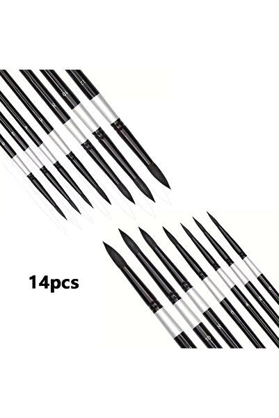 Choice مجموعة فرش رسم احترافية من شعر السنجاب، 14 قطعة و7 قطع، مناسبة للألوان...