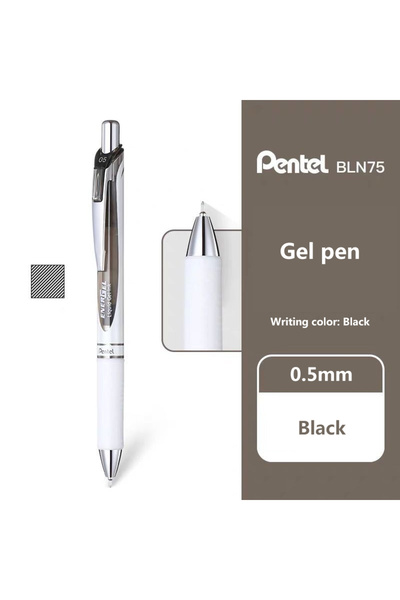 Choice قلم حبر جاف أسود من Pentel Energel BLN75 ياباني، قطعة واحدة، رأس إبرة ...