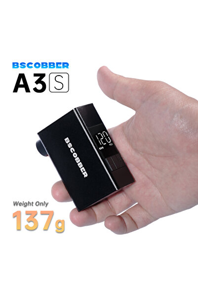 Choice مضخة هواء كهربائية صغيرة محمولة للدراجات من BSCOBBER، لون أسود، لاسلكية، صمام بريستا شريدر 120