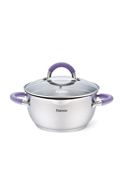 Fissman -Annette pot, 20x10cm, 2.5l, silver/purple, stainless steel