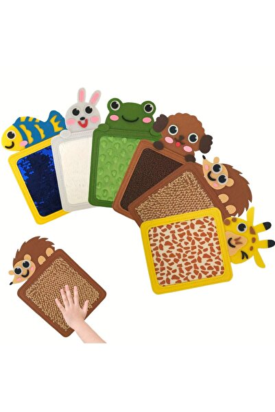 Choice مجموعة من 6 قطع من لوحات اللمس ذات ملمس الحيوانات، ألعاب استكشاف حسية ...