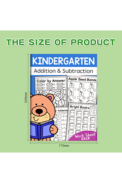 Choice Witin 10 bear Fun Educational Activity Book Math Workbook Addition Subtraction Practice Book with Nu